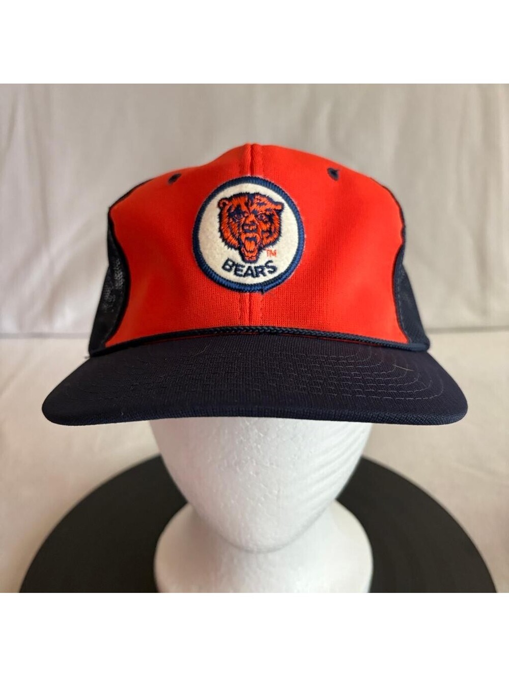 Vintage Chicago Bears Sports Specialties Trucker Hat Snapback Cap Orange Navy